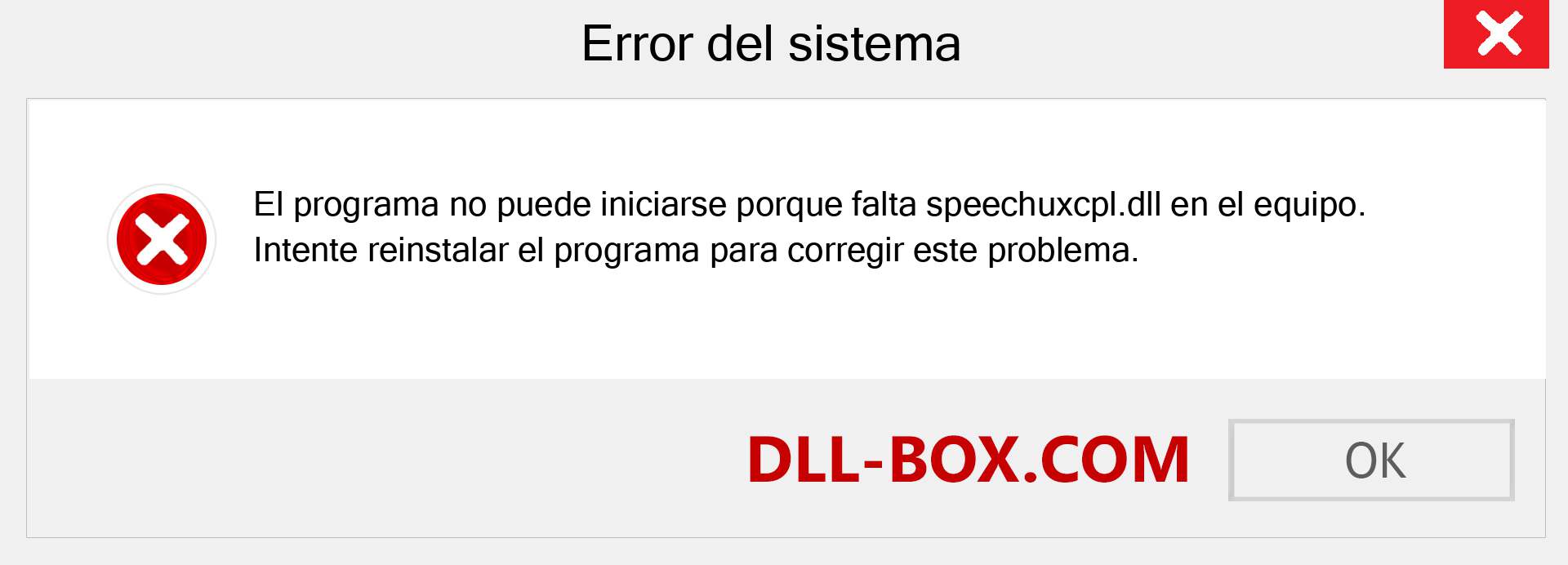 ¿Falta el archivo speechuxcpl.dll ?. Descargar para Windows 7, 8, 10 - Corregir speechuxcpl dll Missing Error en Windows, fotos, imágenes